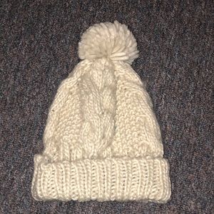 Oatmeal Pom Pom beanie. One size